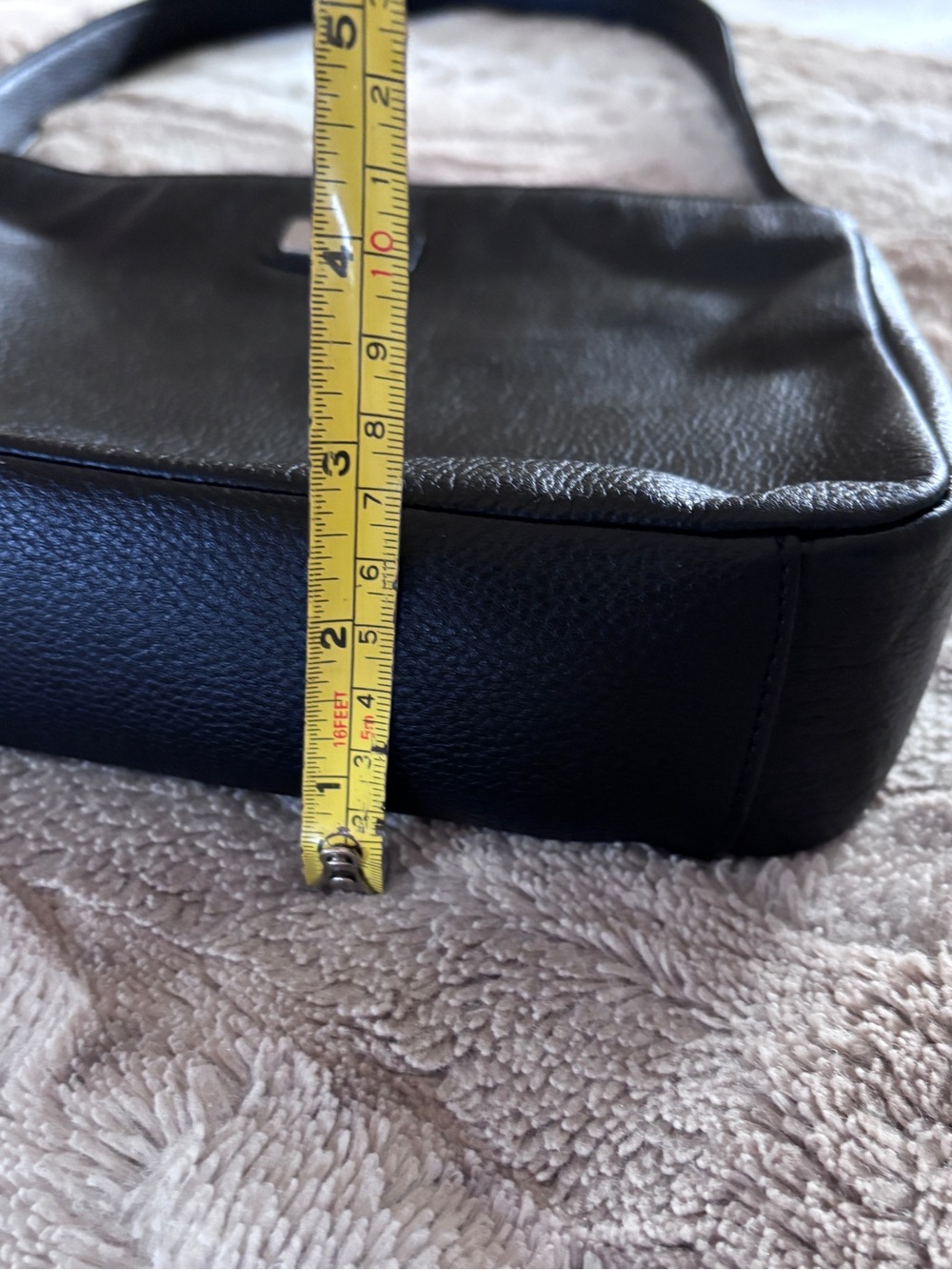 The Sak Hobo Soft Black Pebble Leather Shoulder Bag Purse Handbag - Picture 12 of 13